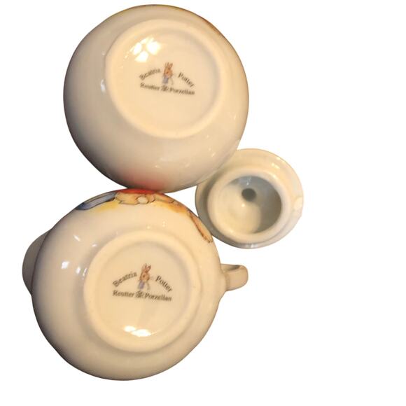 Vintage Beatrice Potter small sugar and creamer Porcelain - Picture 6 of 6